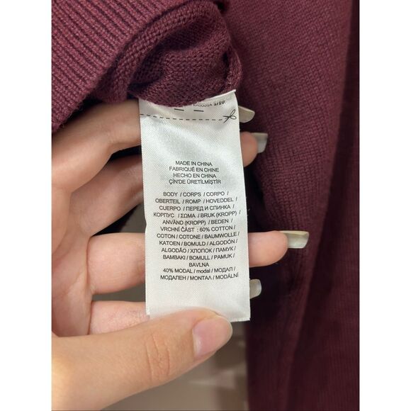 NWOT LAUREN RALPH LAUREN Black Label Sweater Wrap Top S  Cotton-Blend Surplice - Picture 7 of 12